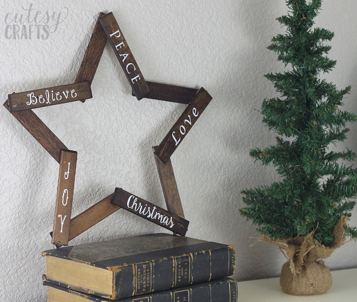 Best ideas about DIY Wooden Christmas Decorations
. Save or Pin Wooden Star DIY Christmas Decoration Cutesy Crafts Now.