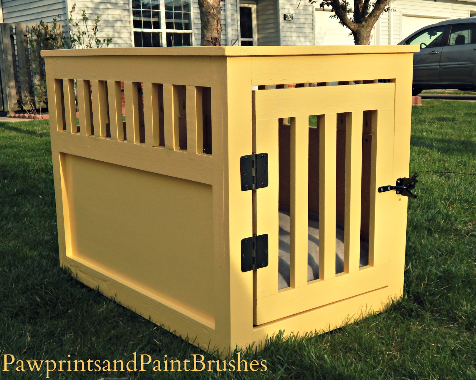 Best ideas about DIY Wooden Dog Crates
. Save or Pin Paw Prints and Paintbrushes DIY Wooden Dog Crate [That Now.