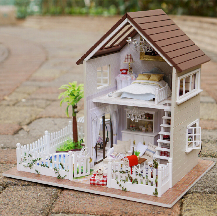 Best ideas about DIY Wooden Dollhouse
. Save or Pin Diy 3D Wooden Doll House Furniture Wood dolls light Now.