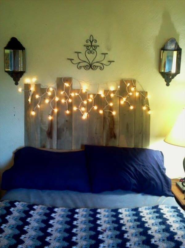 Best ideas about DIY Wooden Headboard With Lights
. Save or Pin DIY Pallet Headboard with Lights Now.
