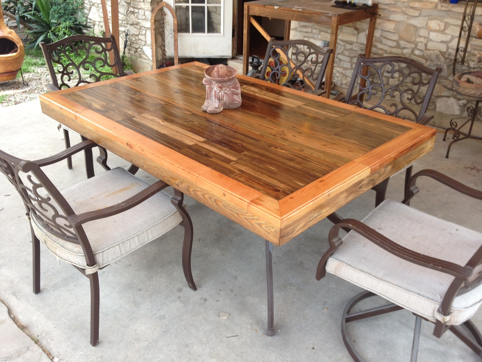 Best ideas about DIY Wooden Patio Table
. Save or Pin Patio Tabletop Made From Reclaimed Deck Wood 4 Steps Now.