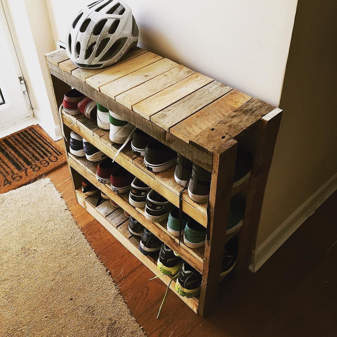 Best ideas about DIY Wooden Rack
. Save or Pin Diy shoe rack … Pallet Projects Now.