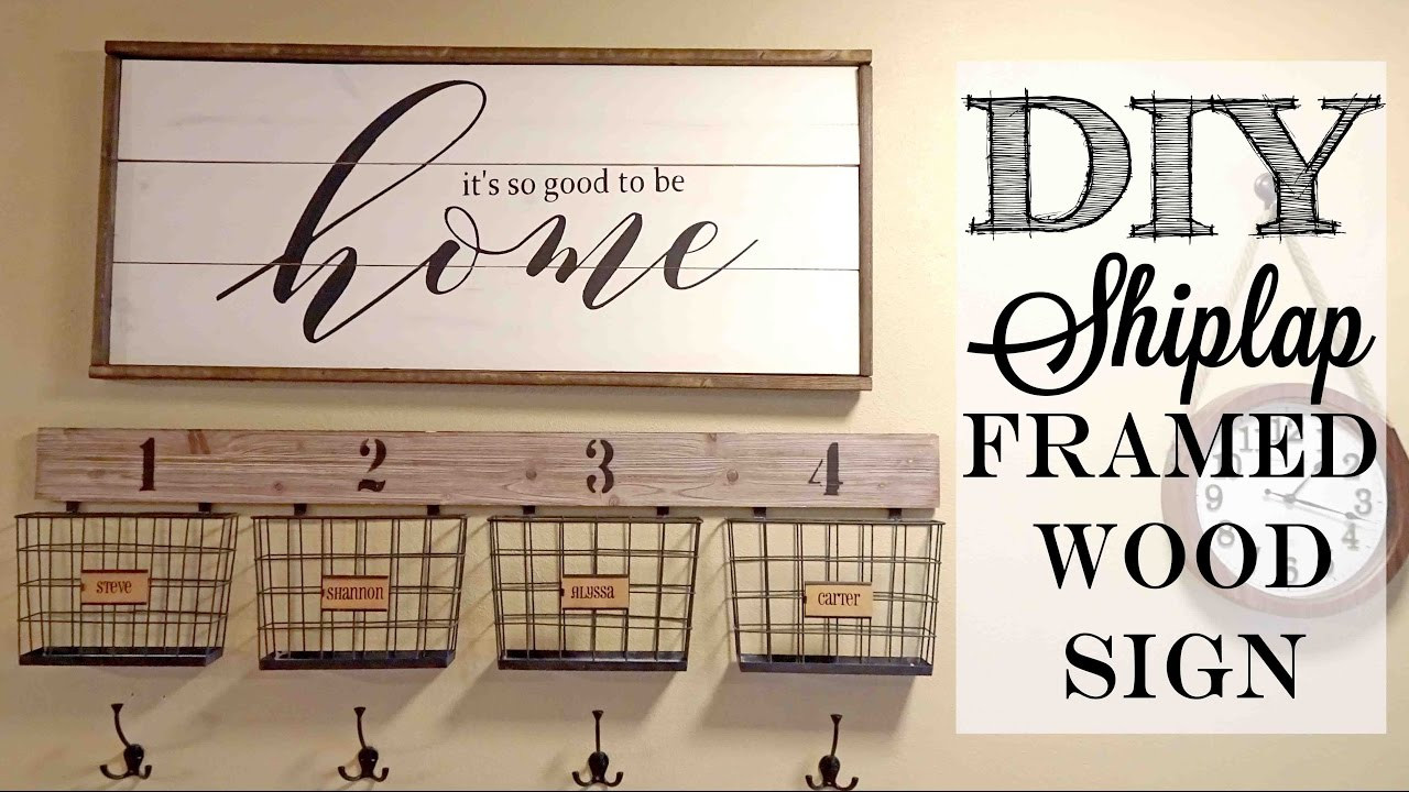 Best ideas about DIY Wooden Signs
. Save or Pin DIY Shiplap Framed Wood Sign Now.