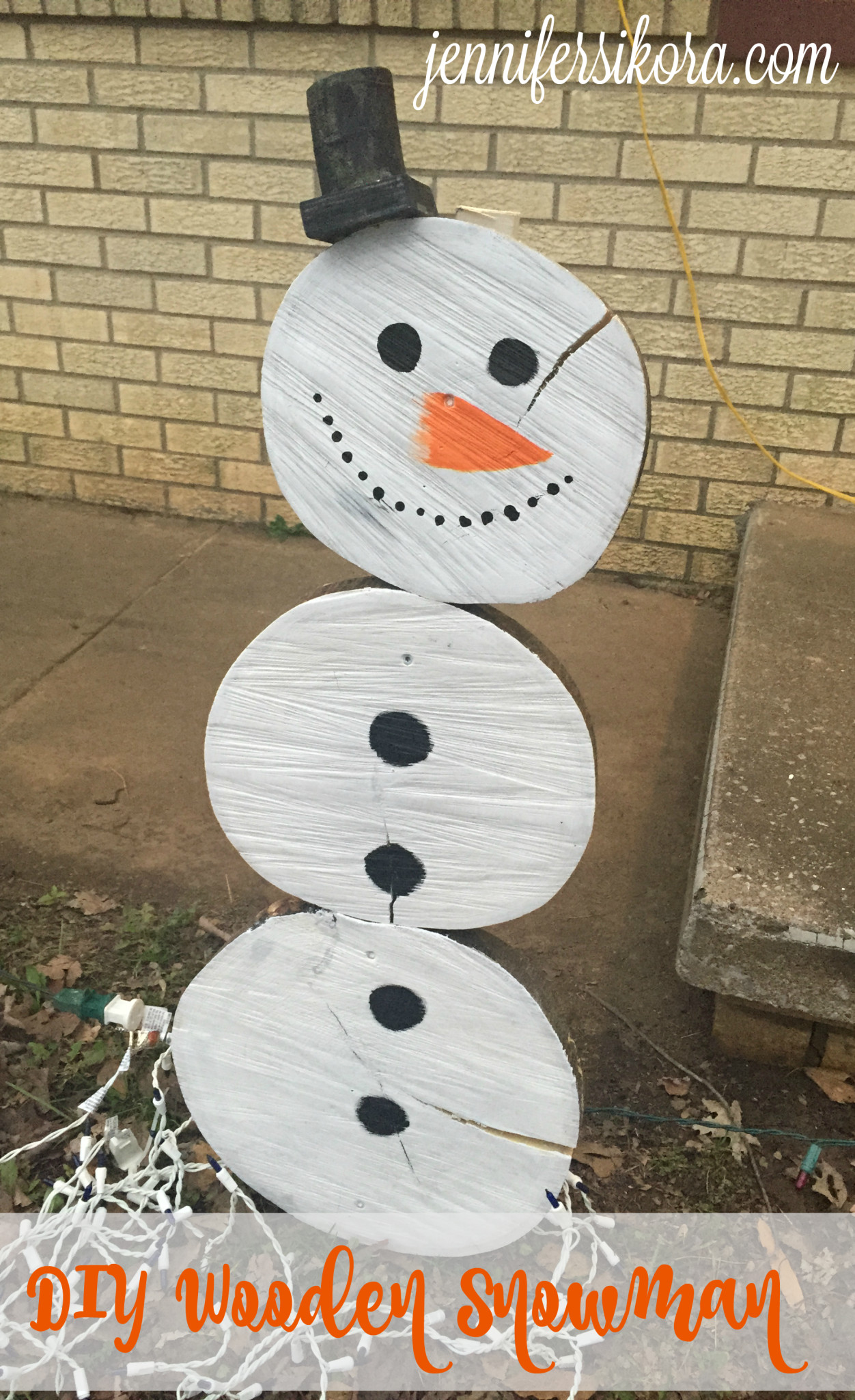Best ideas about DIY Wooden Snowman
. Save or Pin DIY Wooden Snowman That s Perfect for the Holidays Jen Now.