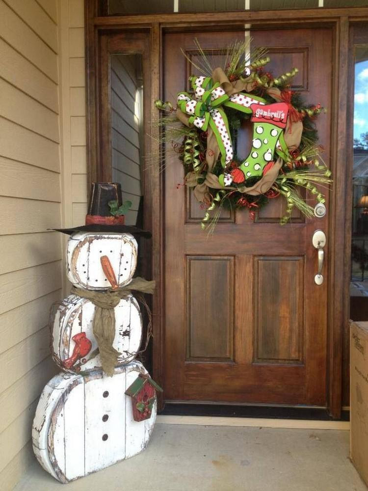 Best ideas about DIY Wooden Snowman
. Save or Pin 50 Best Christmas Porch Decoration Ideas for 2019 Now.
