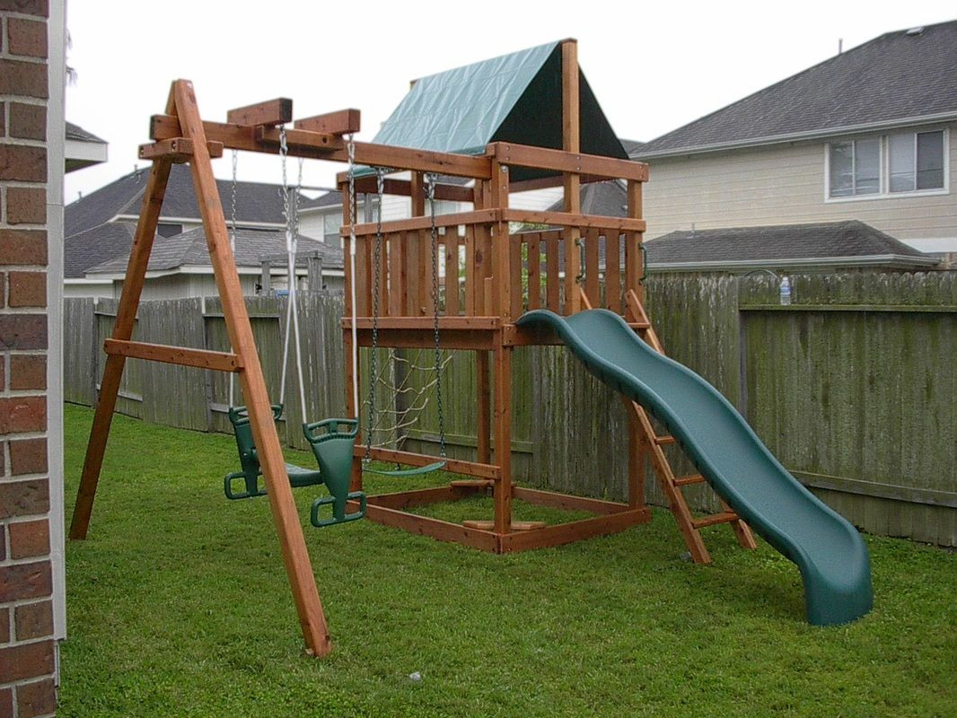 Best ideas about DIY Wooden Swing Set Plans Free
. Save or Pin How to Build DIY Wood Fort and Swing Set Plans From Jack s Now.