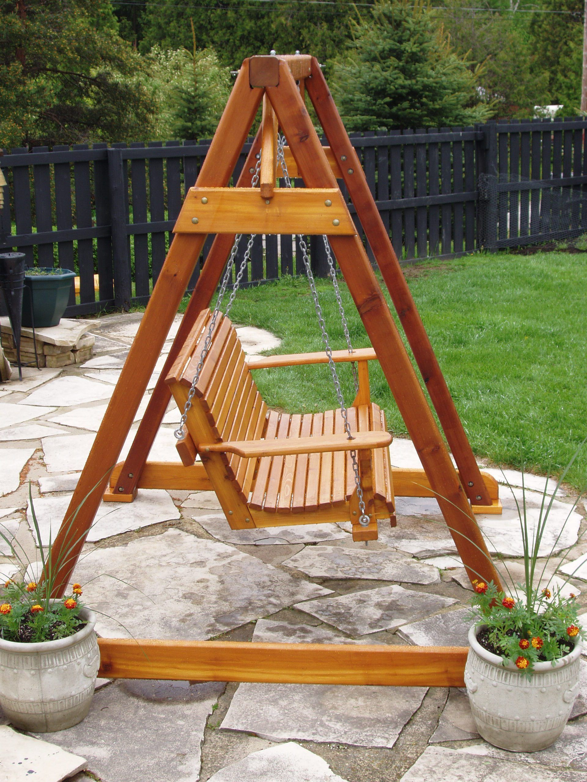 Best ideas about DIY Wooden Swings
. Save or Pin Build DIY How to build a frame porch swing stand PDF Plans Now.