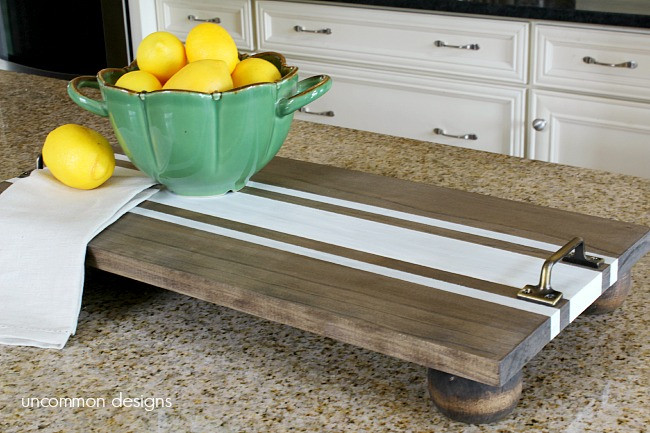 Best ideas about DIY Wooden Trays
. Save or Pin DIY Ticking Stripe Wooden Server Tray Americana Decor Now.