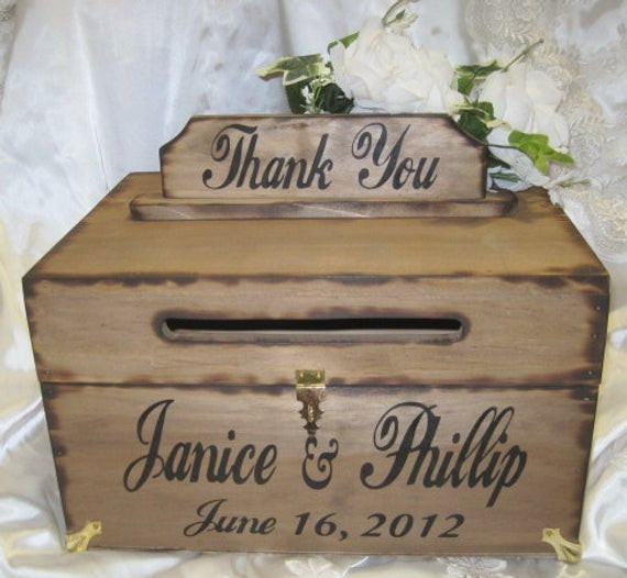 Best ideas about DIY Wooden Wedding Card Box
. Save or Pin Rustic Wedding Card Box Keepsake Chest Handpainted Now.