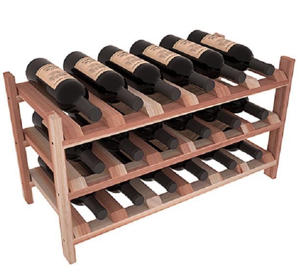 Best ideas about DIY Wooden Wine Rack
. Save or Pin 18 Bottle Stacking Wood Wine Rack in Premium Redwood Easy Now.