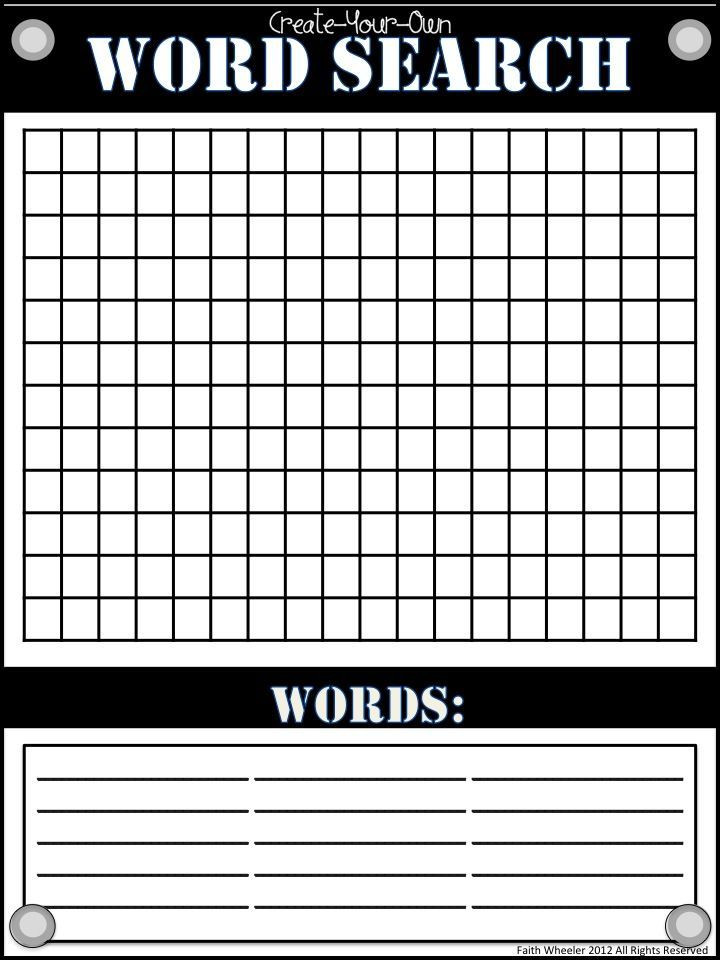 Best ideas about DIY Word Search
. Save or Pin Word Search Template Freebie for spelling phonics or Now.