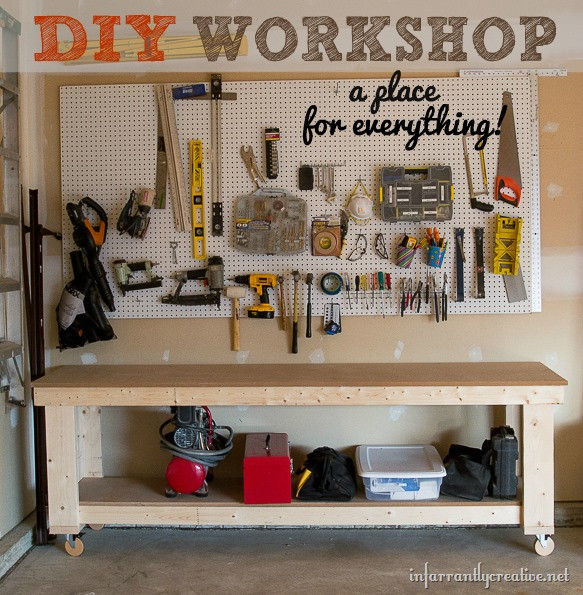 Best ideas about DIY Workshop Plans
. Save or Pin Garage Organization – DIY Workshop Infarrantly Creative Now.
