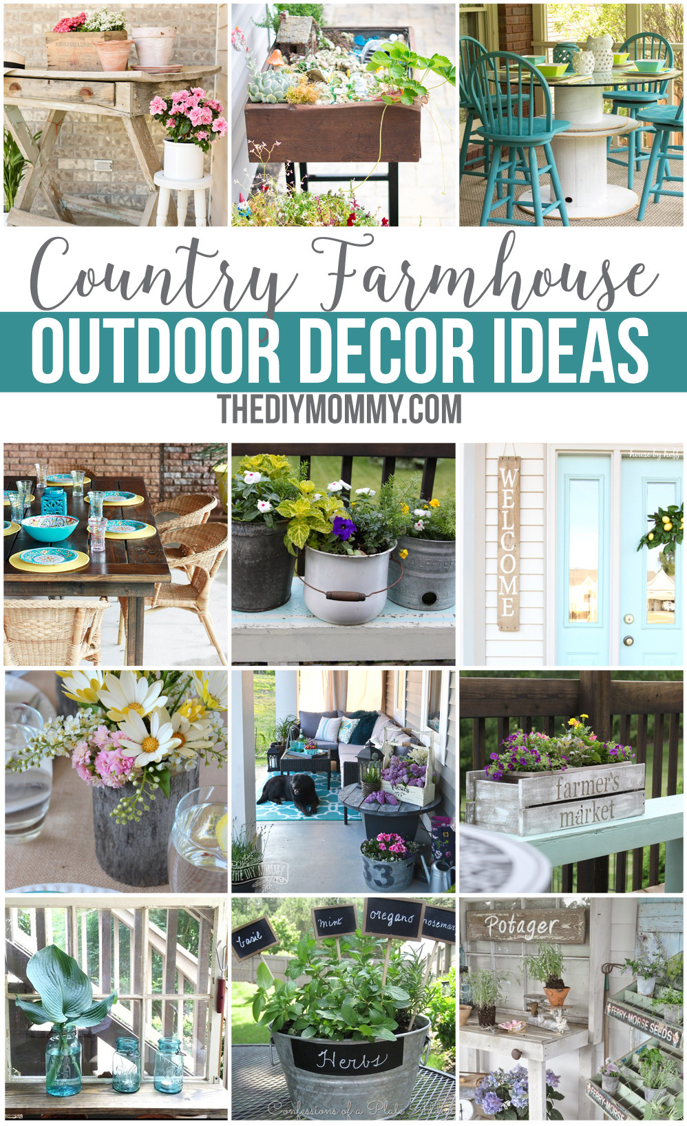 Best ideas about DIY Yard Decor
. Save or Pin 12 Gorgeous Country Farmhouse Outdoor Décor Ideas Now.