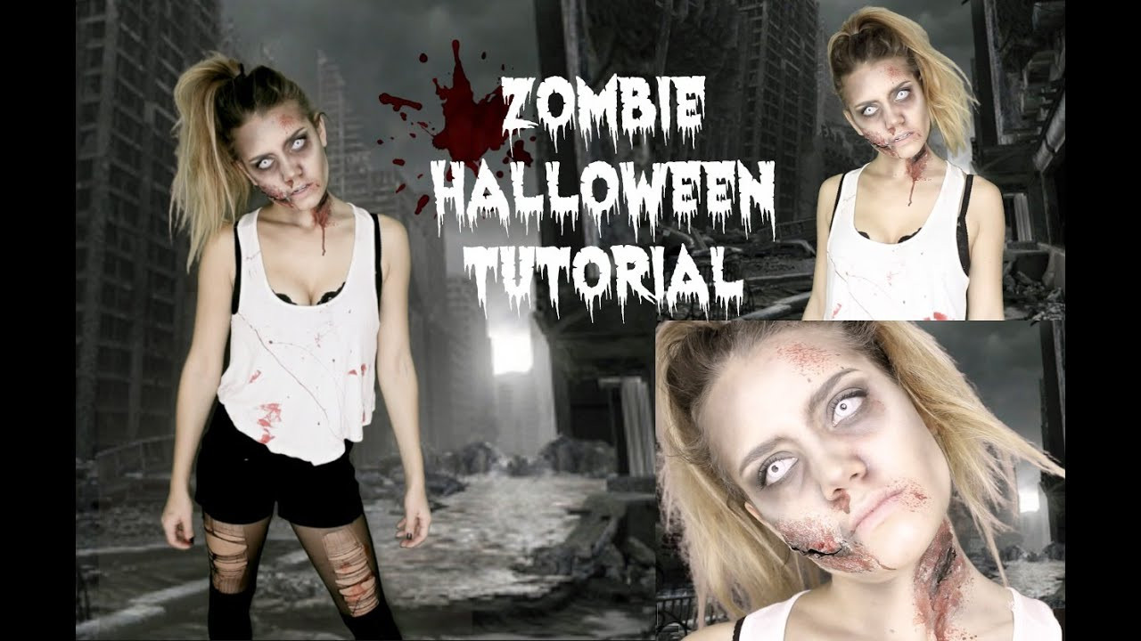 Best ideas about DIY Zombie Costume Girl
. Save or Pin Easy Zombie Halloween Tutorial Now.