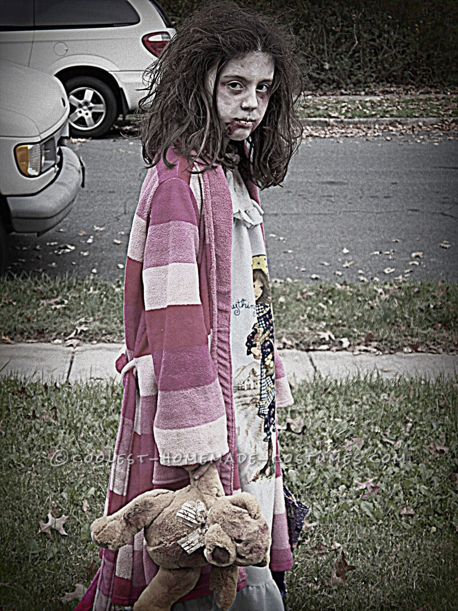 Best ideas about DIY Zombie Halloween Costumes
. Save or Pin Scary Homemade Costume for a Girl Little Zombie Girl Now.