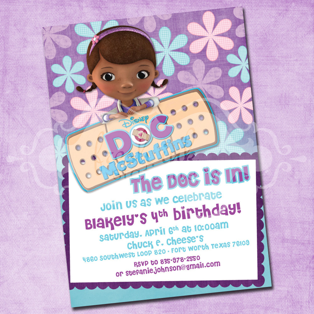 Best ideas about Doc Mcstuffin Birthday Invitations
. Save or Pin Doc McStuffins Birthday Party Invitation Now.