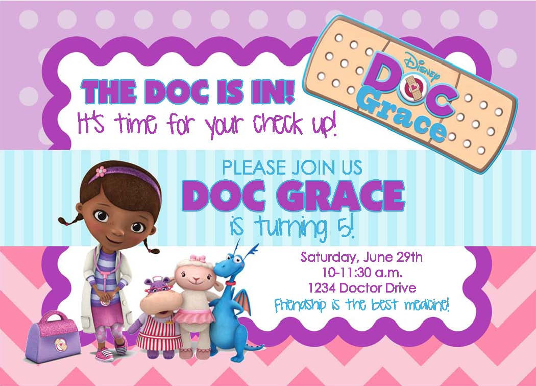 Best ideas about Doc Mcstuffin Birthday Invitations
. Save or Pin Doc McStuffins Birthday Party Invitation Now.