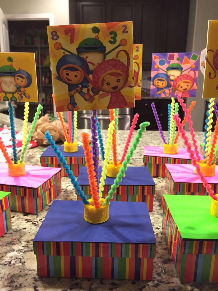 Best ideas about Dollar Tree Birthday Decorations
. Save or Pin Team Umizoomi party table centerpieces Mostly Dollar Tree Now.