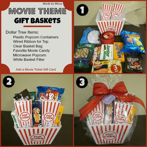 Best ideas about Dollar Tree Gift Basket Ideas
. Save or Pin Movie Theme Gift Basket using Dollar Tree Items Now.