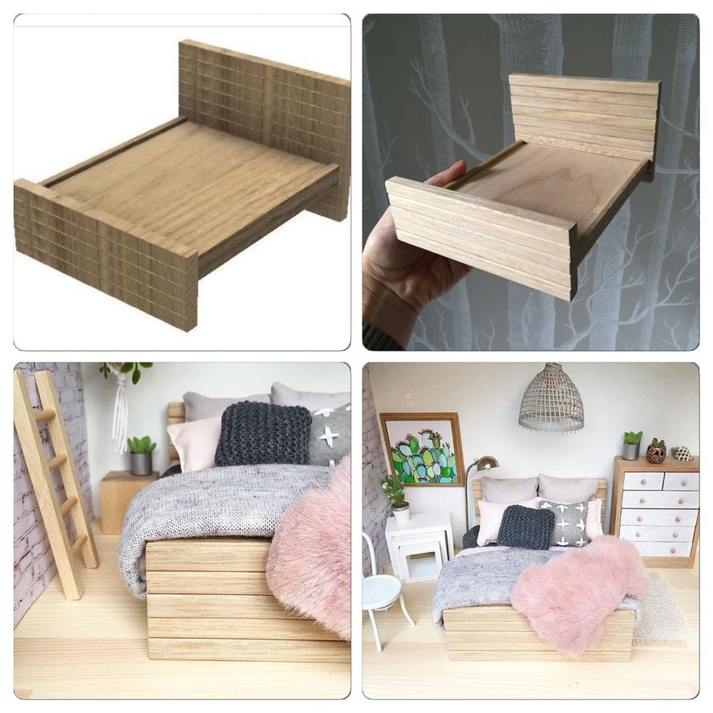 Best ideas about Dollhouse Furniture DIY
. Save or Pin Image of Modern wooden bed queen and single Now.