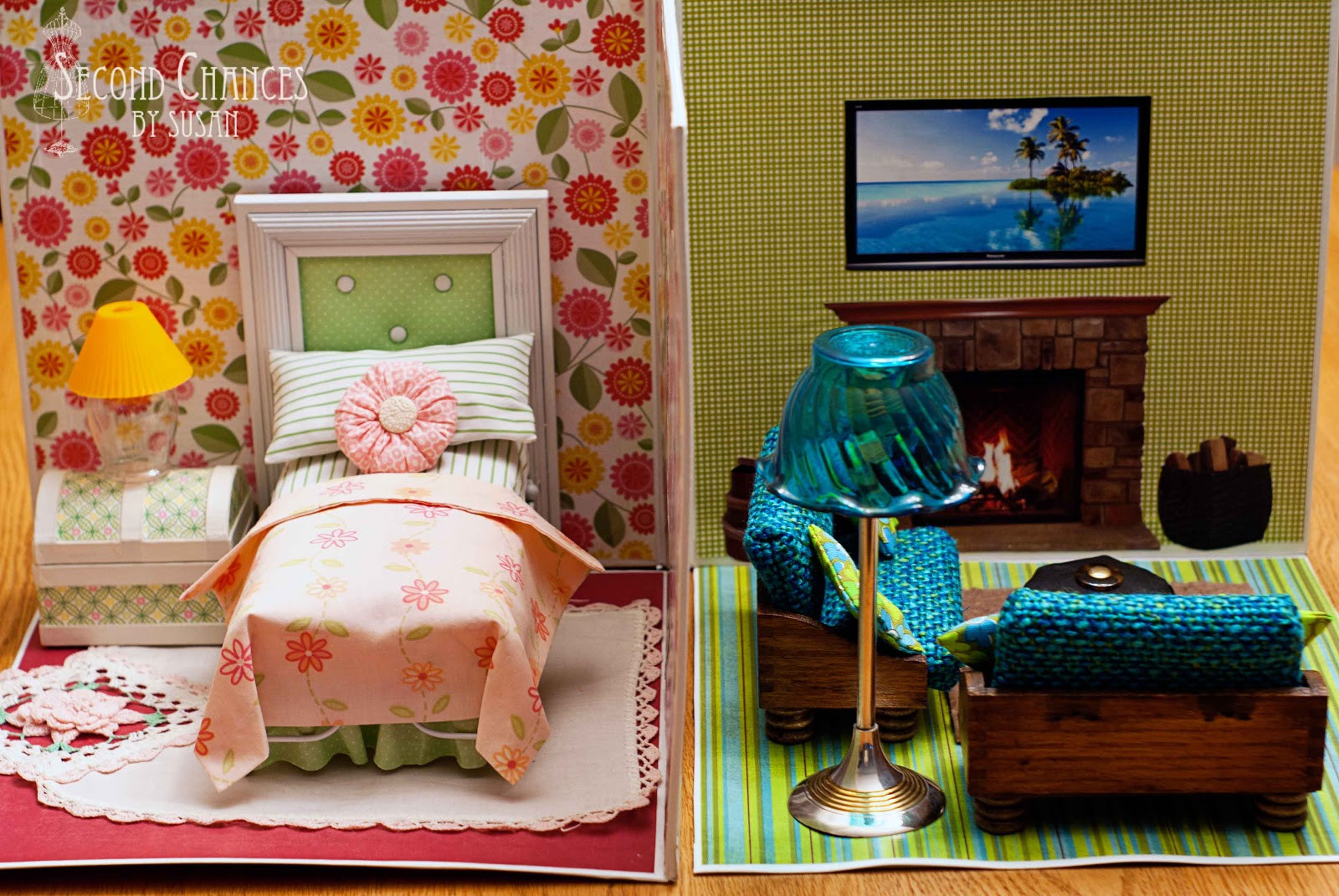 Best ideas about Dollhouse Furniture DIY
. Save or Pin Second Chances by Susan Collapsible Dollhouse Now.