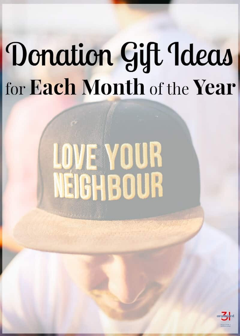 Best ideas about Donation Gift Ideas
. Save or Pin Donation Gift Ideas for Each Month of the Year Organized 31 Now.