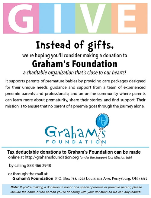 Best ideas about Donations Instead Of Birthday Gifts
. Save or Pin Donate in Lieu of Gifts Graham s Foundation Now.