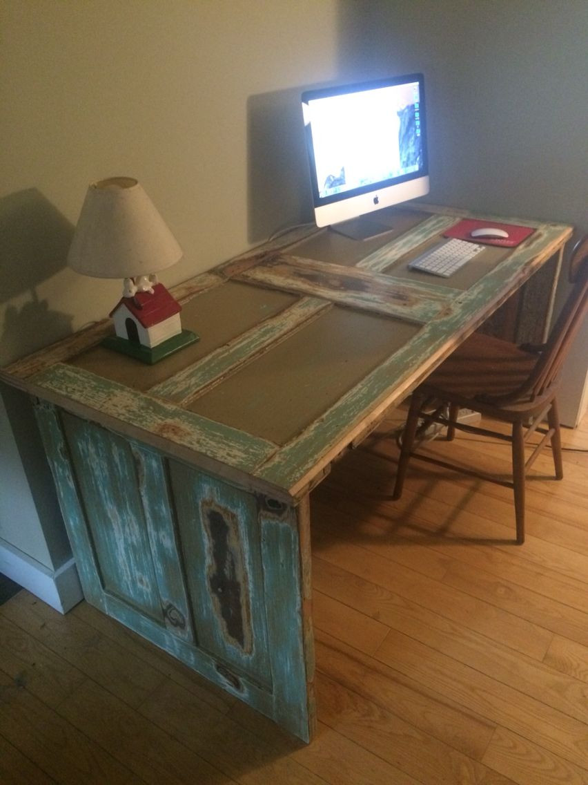 Best ideas about Door Desk DIY
. Save or Pin New puter desk made from reclaimed 6 panel doors Now.