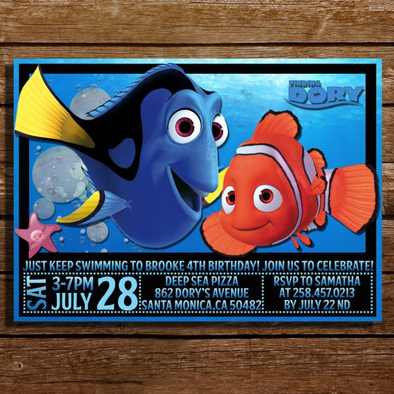 Best ideas about Dory Birthday Invitations
. Save or Pin Finding Dory Birthday Invitation Finding Dory by Now.