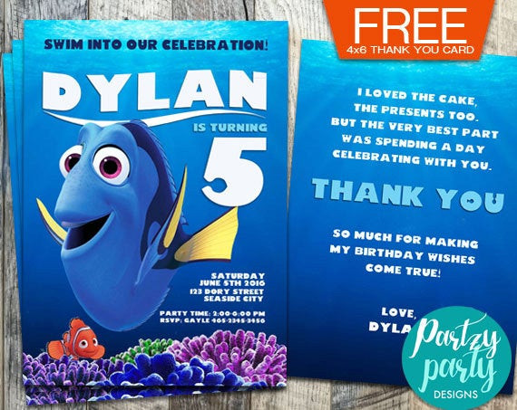 Best ideas about Dory Birthday Invitations
. Save or Pin Finding Dory Invitation Finding Dory Birthday Invitation Now.