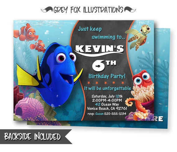 Best ideas about Dory Birthday Invitations
. Save or Pin Finding Dory Invitation Finding Dory Birthday Invitation Now.