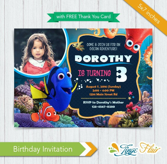 Best ideas about Dory Birthday Invitations
. Save or Pin Finding dory invitation Finding dory Birthday Invitation Now.