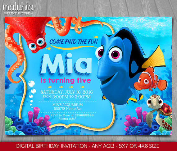 Best ideas about Dory Birthday Invitations
. Save or Pin Finding Dory Invitation Finding Nemo Dory Invite Disney Now.