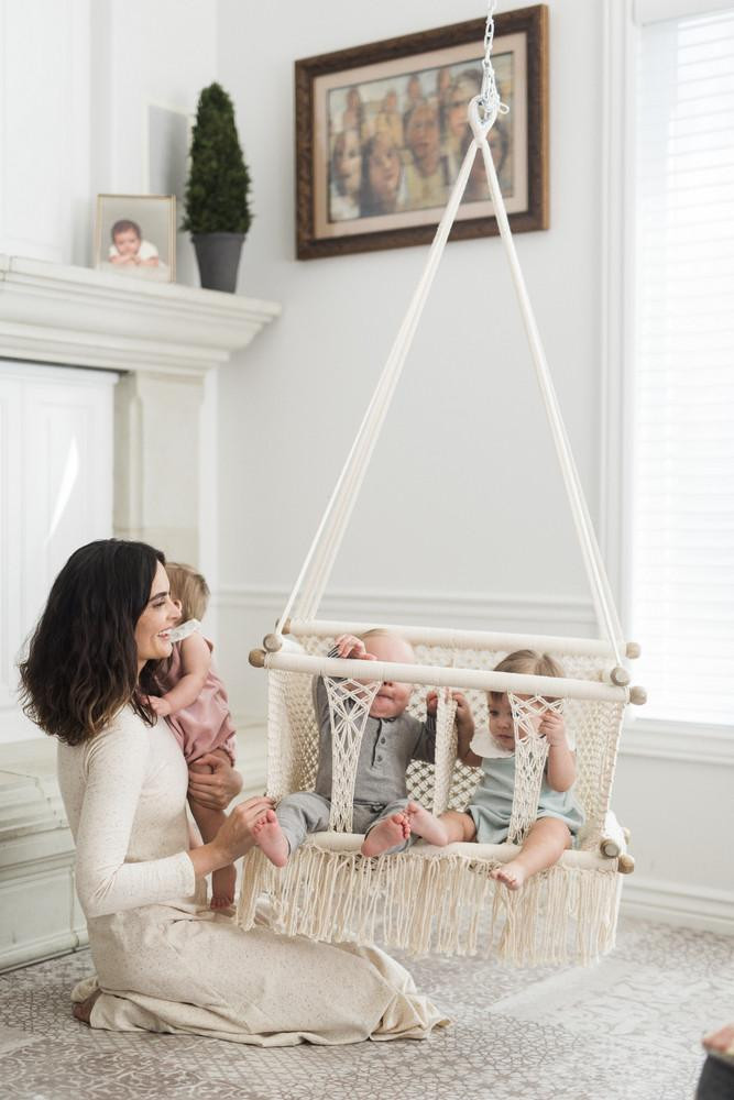 Best ideas about Double Baby Swing
. Save or Pin Double Macrame Hammock Baby Swing Chair Handmade in Now.