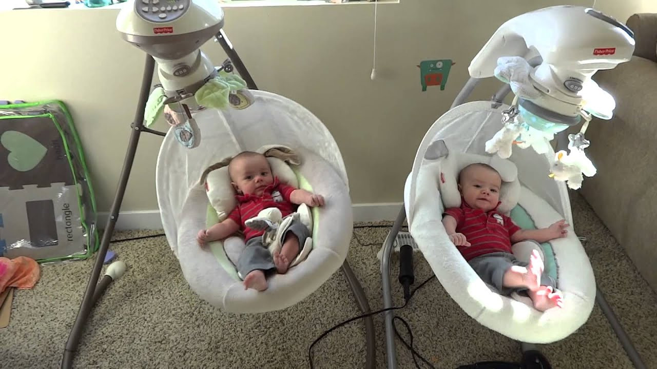 Best ideas about Double Baby Swing
. Save or Pin Snugabunny and My Little Lamb Platinum Swing Twins Now.