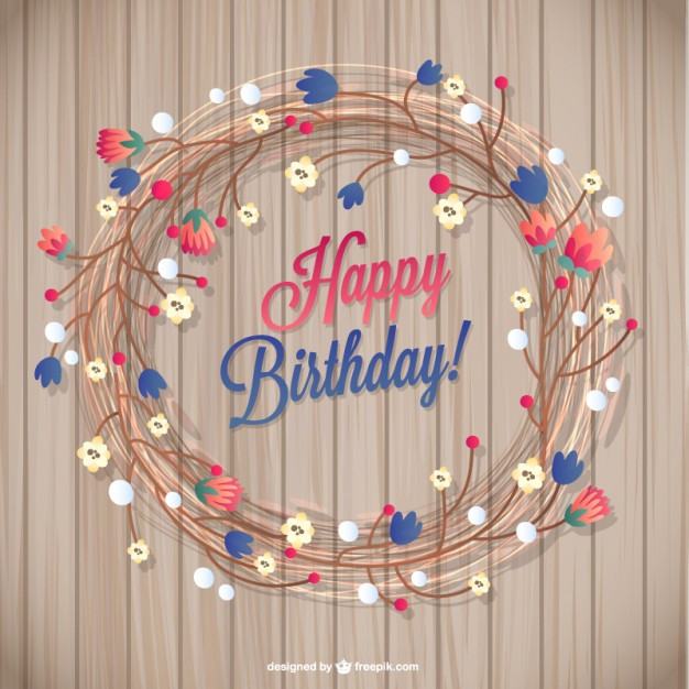 Best ideas about Download Birthday Card
. Save or Pin Floral birthday card Vector Now.