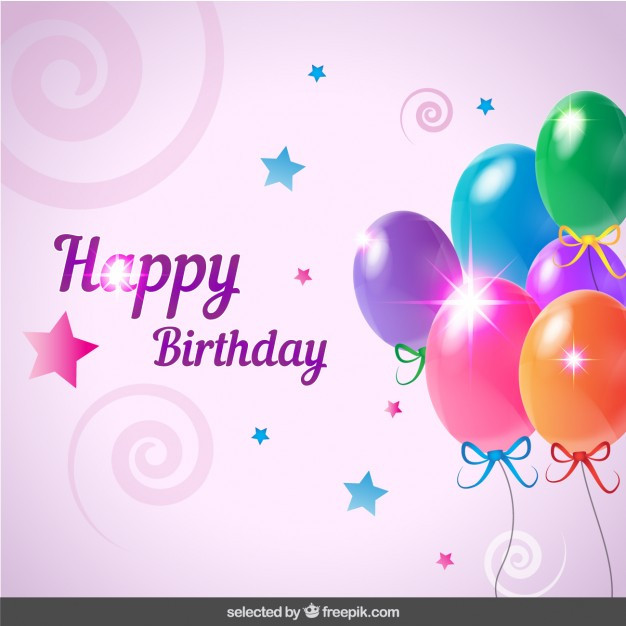 Best ideas about Download Birthday Card
. Save or Pin Birthday card with balloons Vector Now.