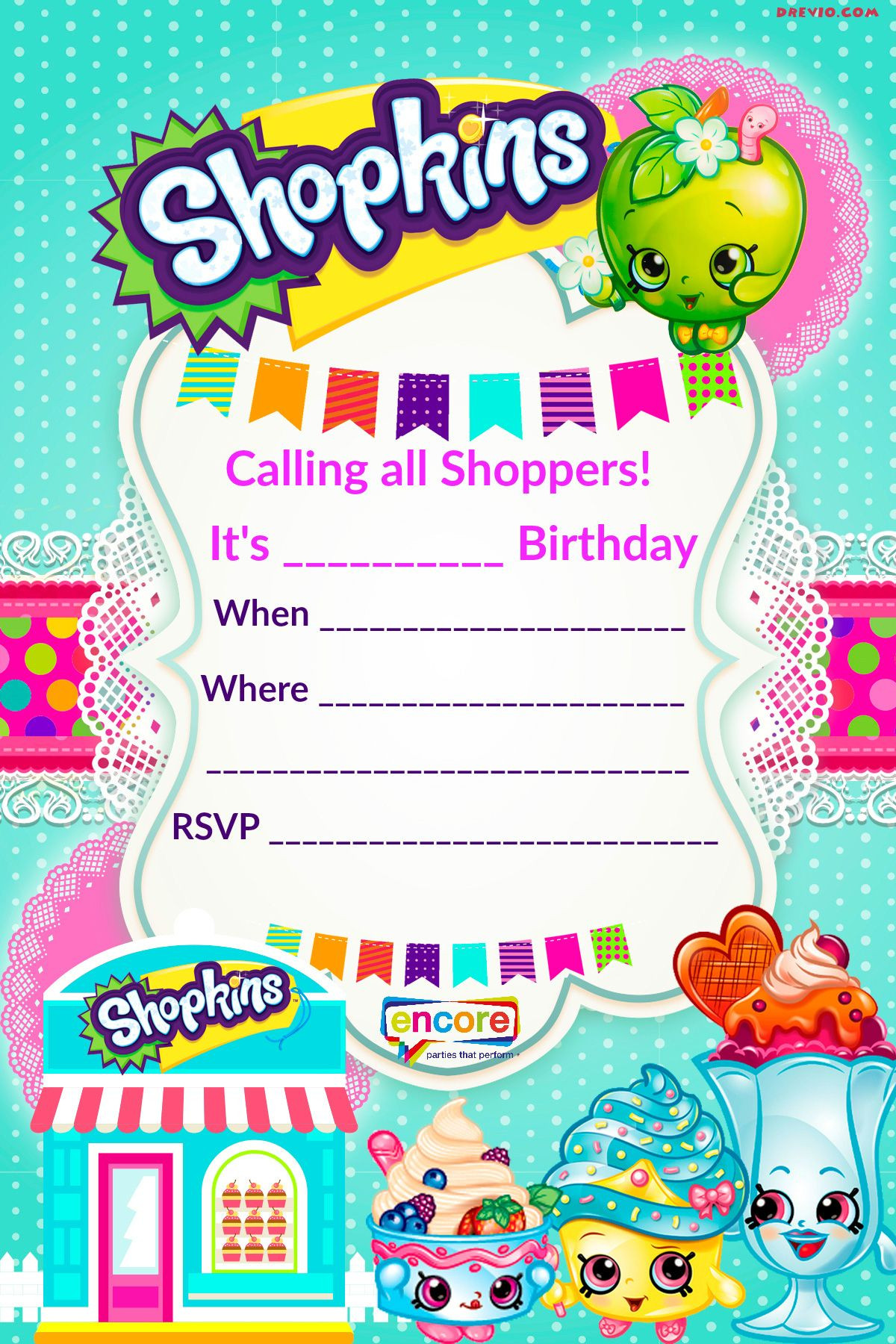 Best ideas about Downloadable Birthday Invitations
. Save or Pin Updated – FREE Printable Shopkins Birthday Invitation Now.