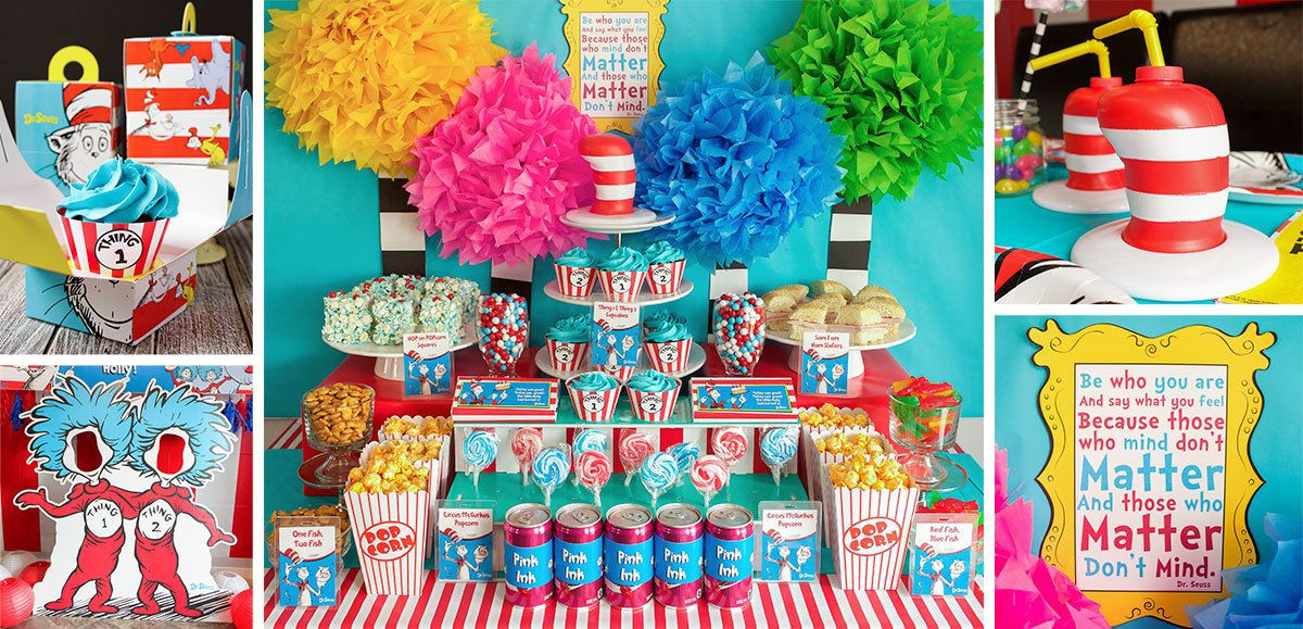 Best ideas about Dr Seuss Birthday Decorations
. Save or Pin Dr Seuss Kids Party Supplies Now.
