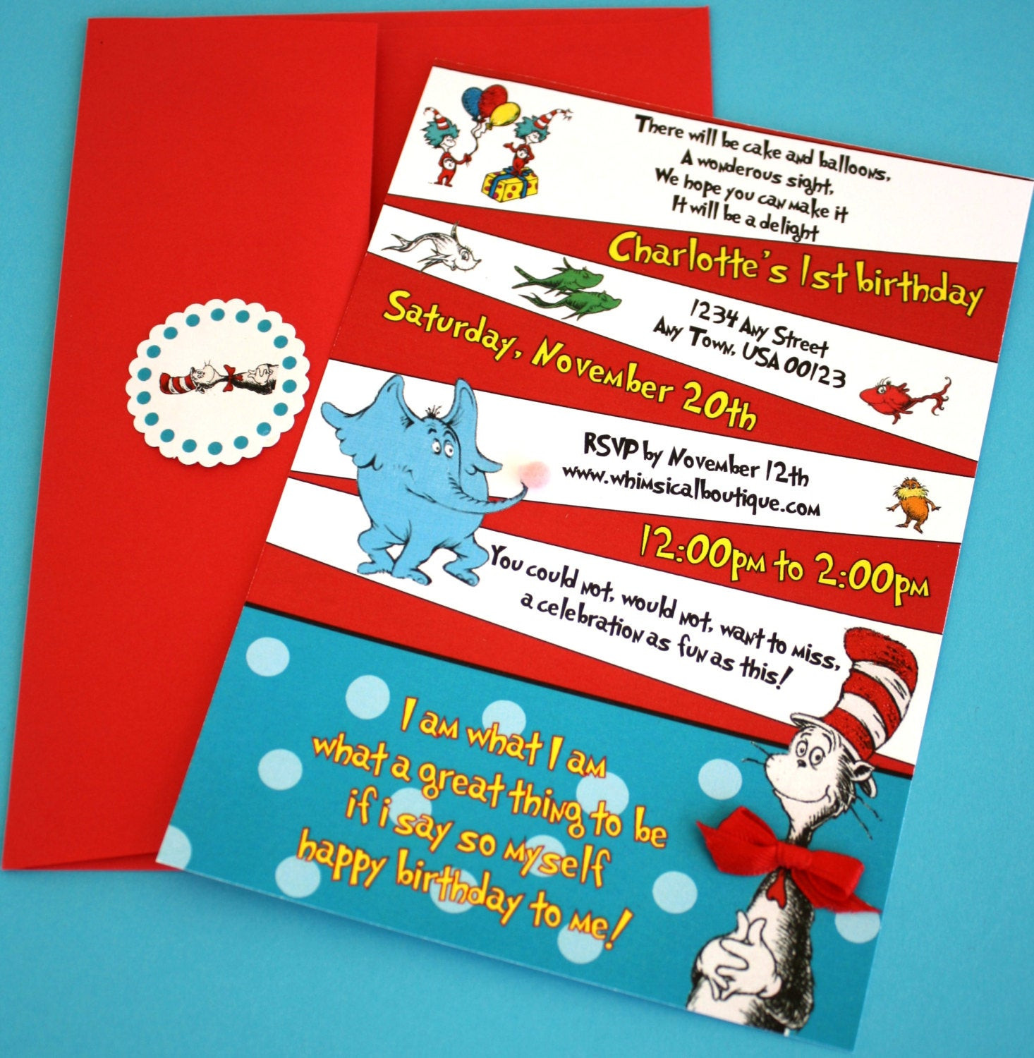 Best ideas about Dr Seuss Birthday Invitations
. Save or Pin Dr Seuss themed whimsical invitations 39 Now.