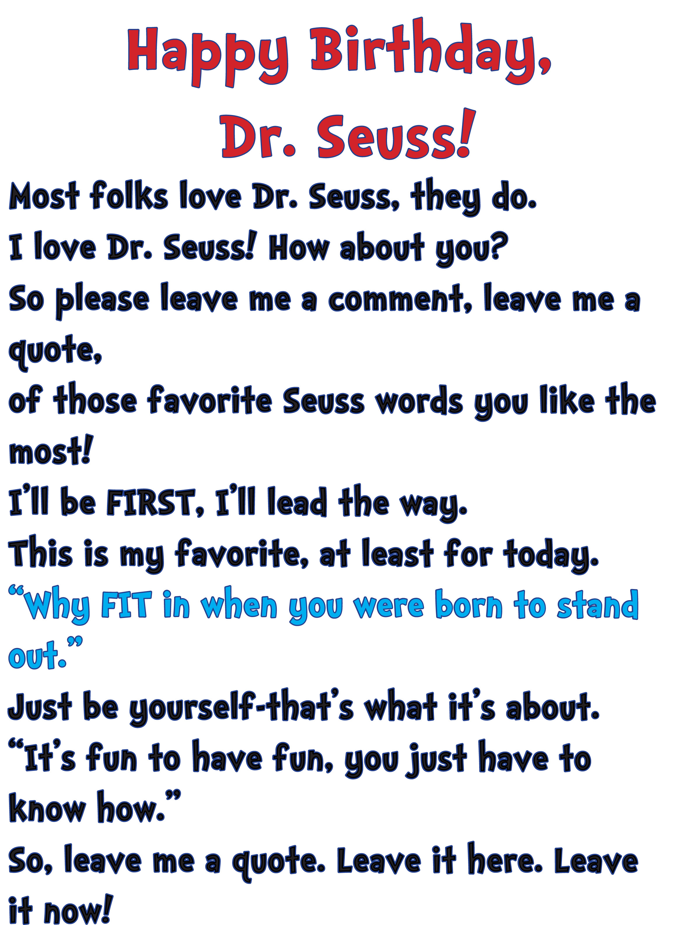 Best ideas about Dr. Seuss Birthday Quotes
. Save or Pin March 2013 Now.