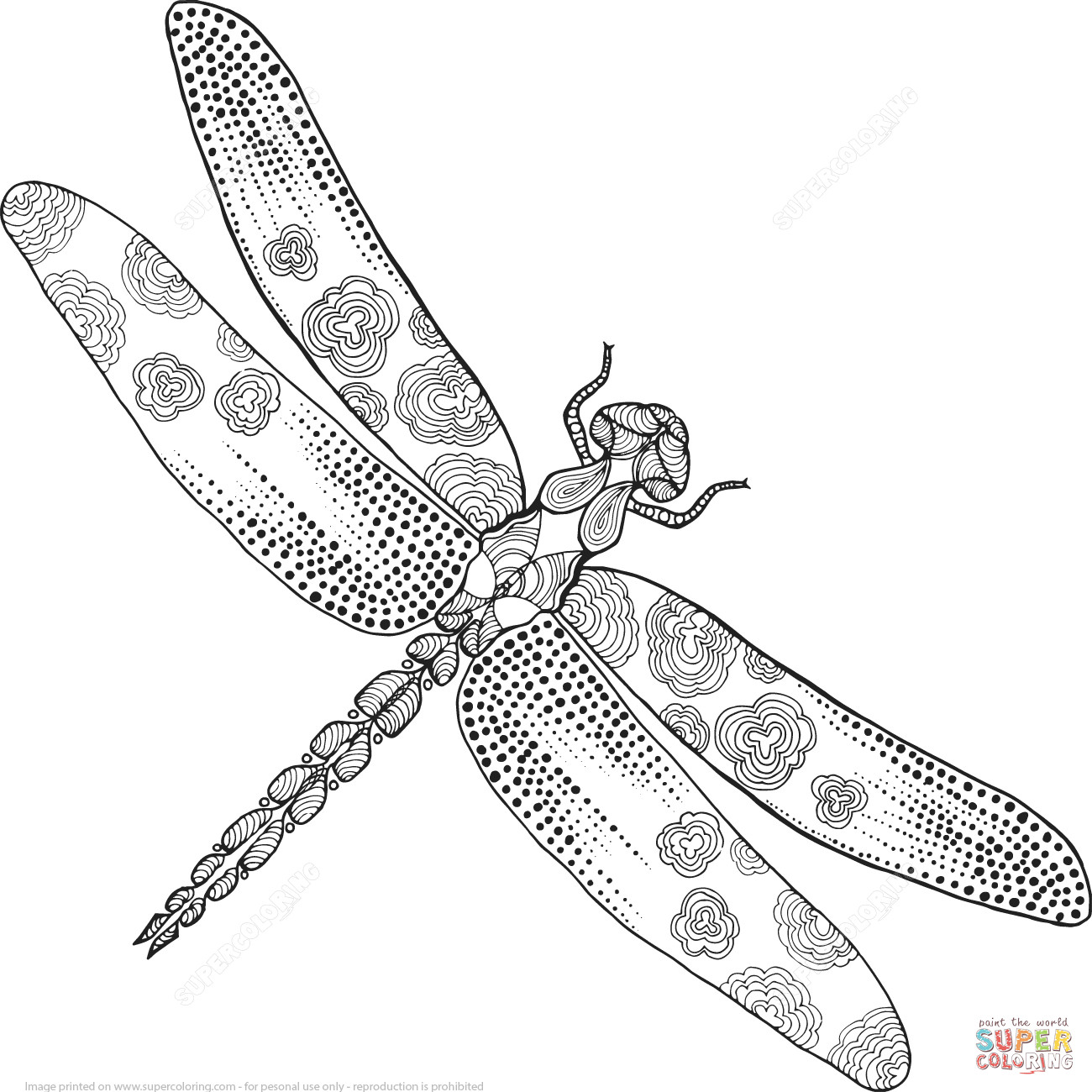 Best ideas about Dragon Fly Coloring Sheets For Kids
. Save or Pin Zentangle Dragonfly coloring page Now.