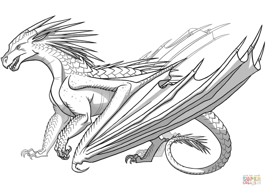 Best ideas about Dragon Printable Coloring Sheets
. Save or Pin Icewing Dragon from Wings of Fire coloring page Now.