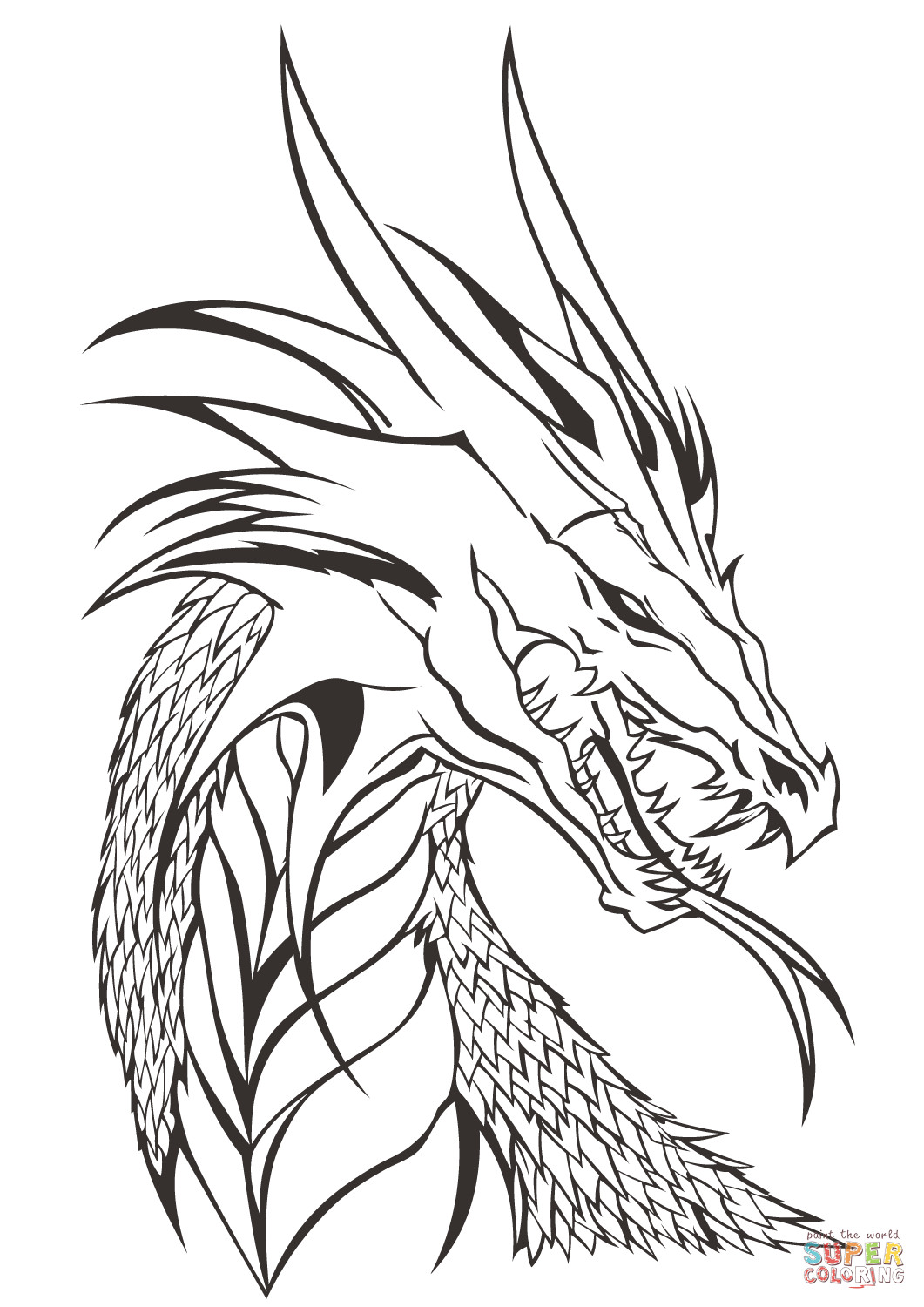 Best ideas about Dragon Printable Coloring Sheets
. Save or Pin Dragon Head coloring page Now.