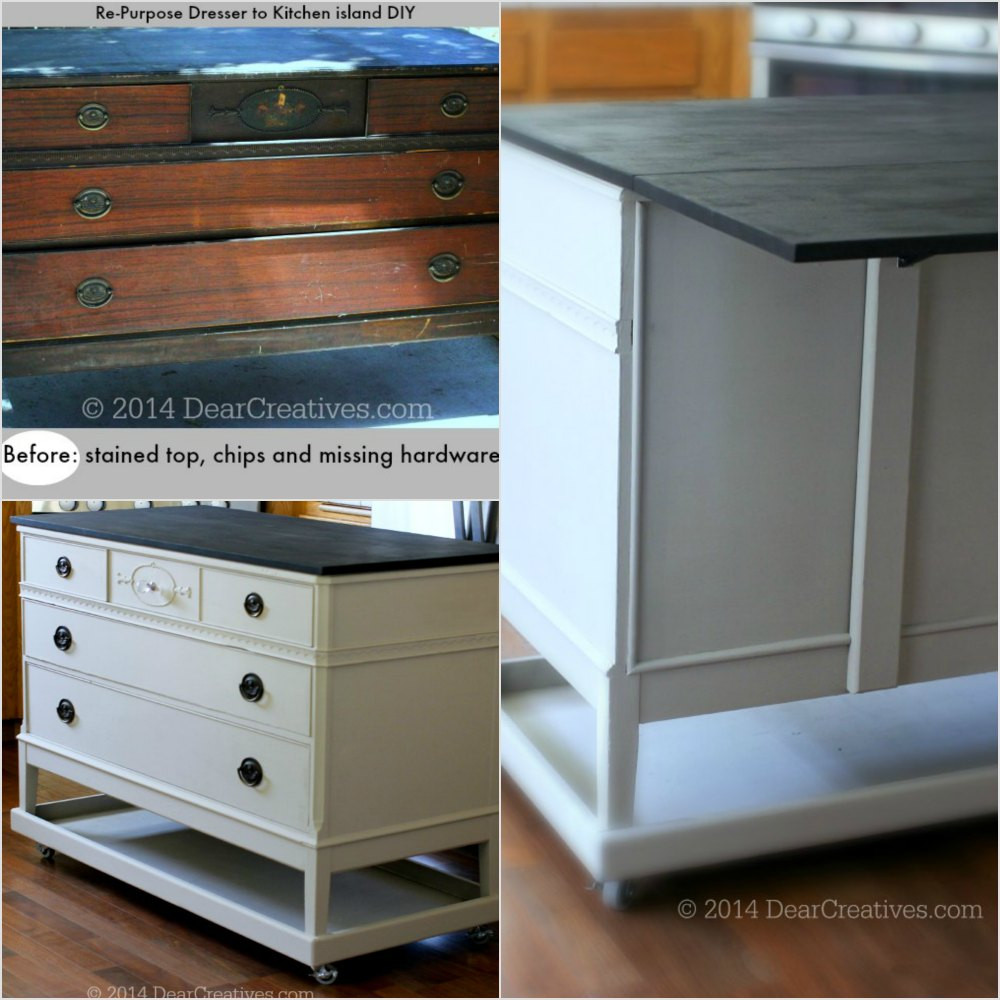 Best ideas about Dresser Kitchen Island DIY
. Save or Pin Dresser To Kitchen Island Cart DIY With ChalkyFinish Now.
