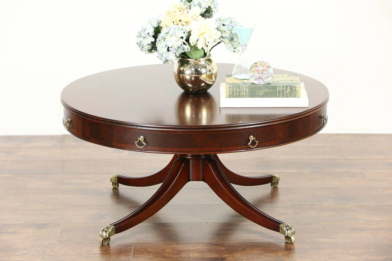 Best ideas about Drum Coffee Table
. Save or Pin Traditional Drum Style Pedestal Coffee Table 1950 s Now.