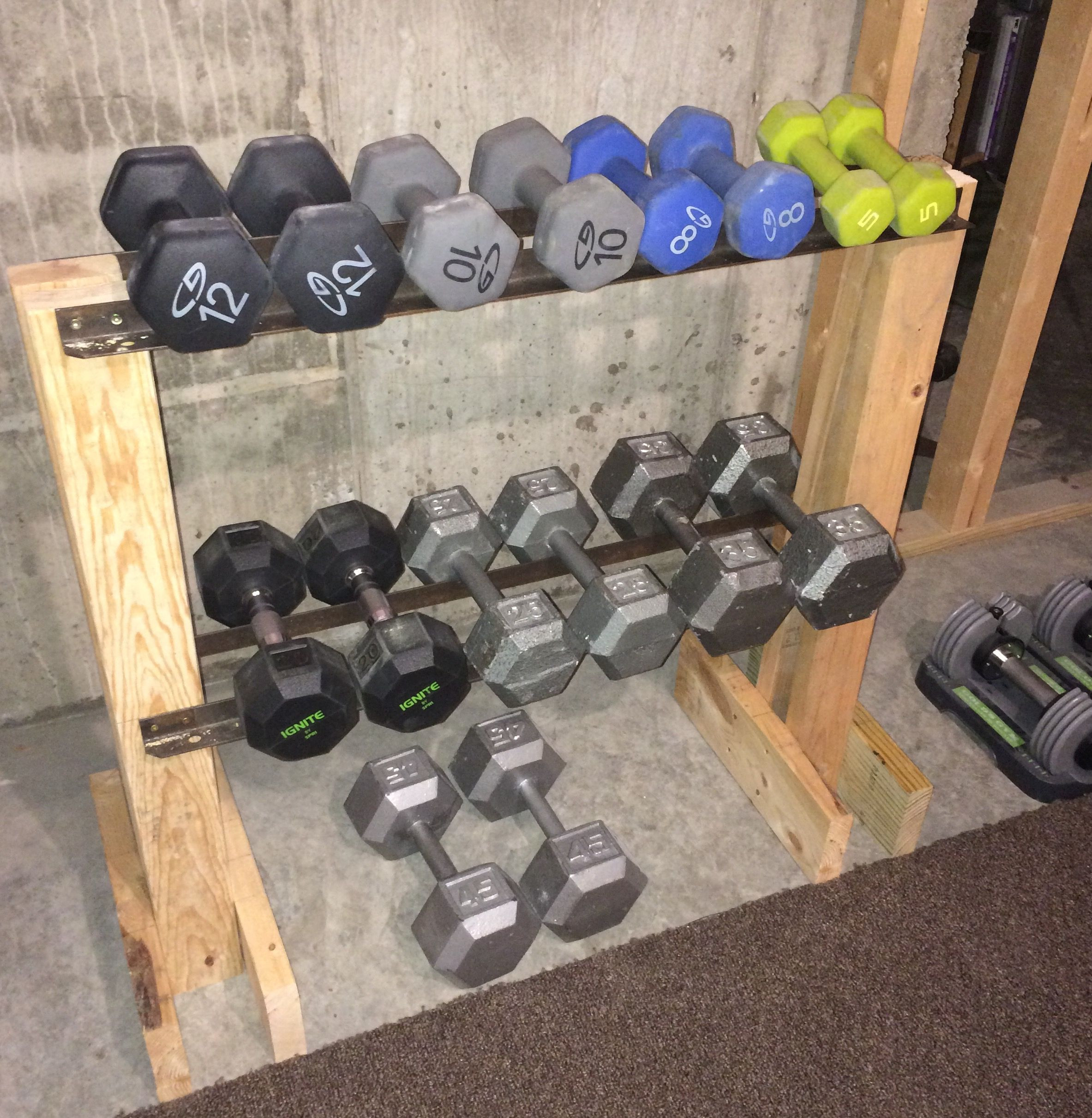 Best ideas about Dumbbell Rack DIY
. Save or Pin DIY Dumbbell Rack I made this from scrap lumber and the Now.