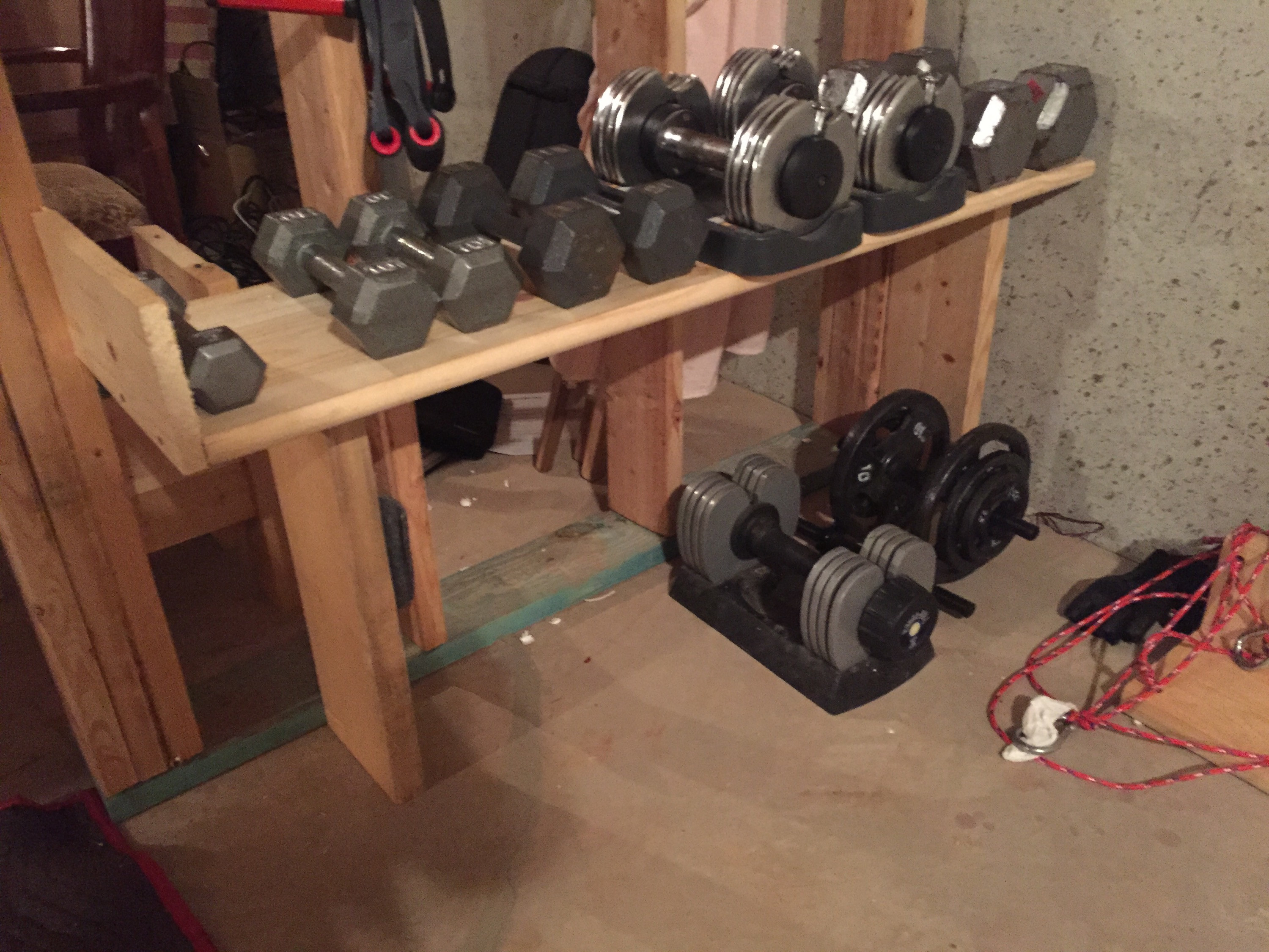 Best ideas about Dumbbell Rack DIY
. Save or Pin DIY Dumbbell Rack – Three Daughter Dad Now.