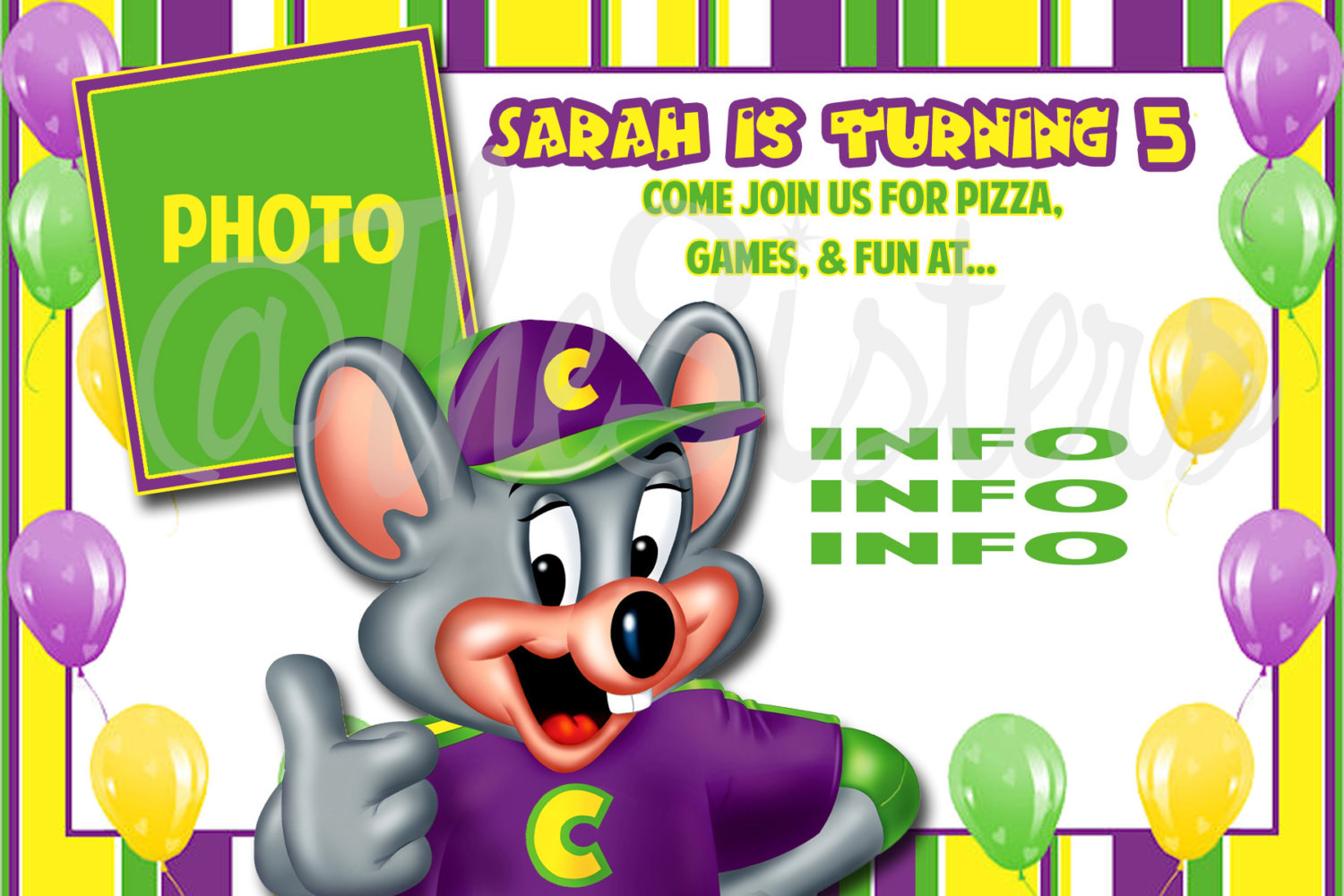 Best ideas about E Birthday Invitations
. Save or Pin Chuck E Cheese birthday invitation Now.