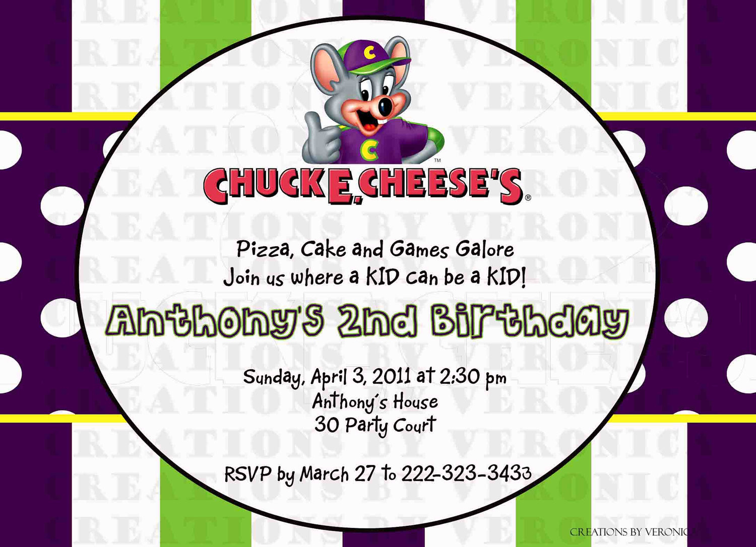 Best ideas about E Birthday Invitations
. Save or Pin Chuck E Cheese Birthday Invitation Now.